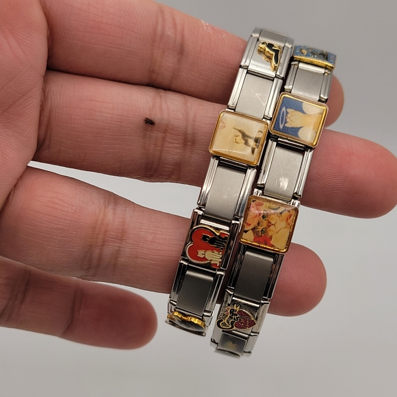 Y2K Stainless Steel Italian Charm Stretchy Bracelet Cat Themed - Picture 4 of 9